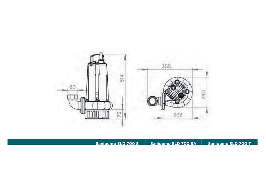 SFA Sanipump SLD 700 vista 3