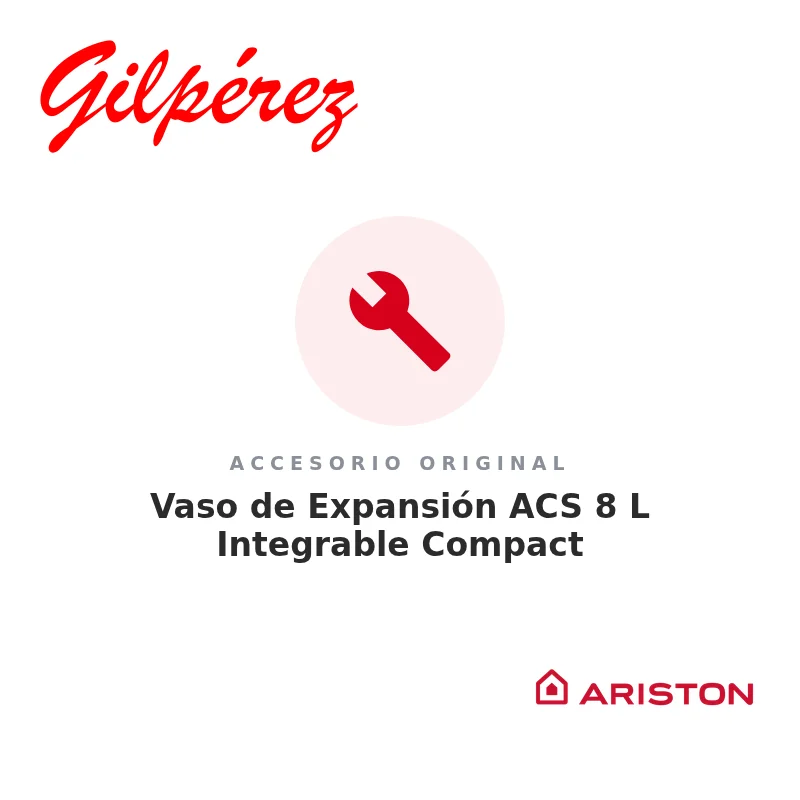 Ariston Vaso de Expansión ACS 8 L Integrable Compact