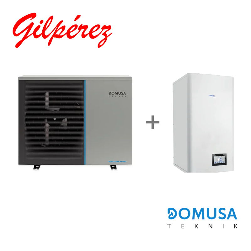 Aerotermia Domusa Alta Temperatura DUAL CLIMA 6HT PRO Monofásica + Acqua Duo Mural