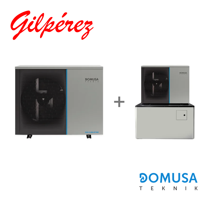 Aerotermia Domusa Alta Temperatura DUAL CLIMA 6HT PRO Monofásica + Acqua Trio Exterior