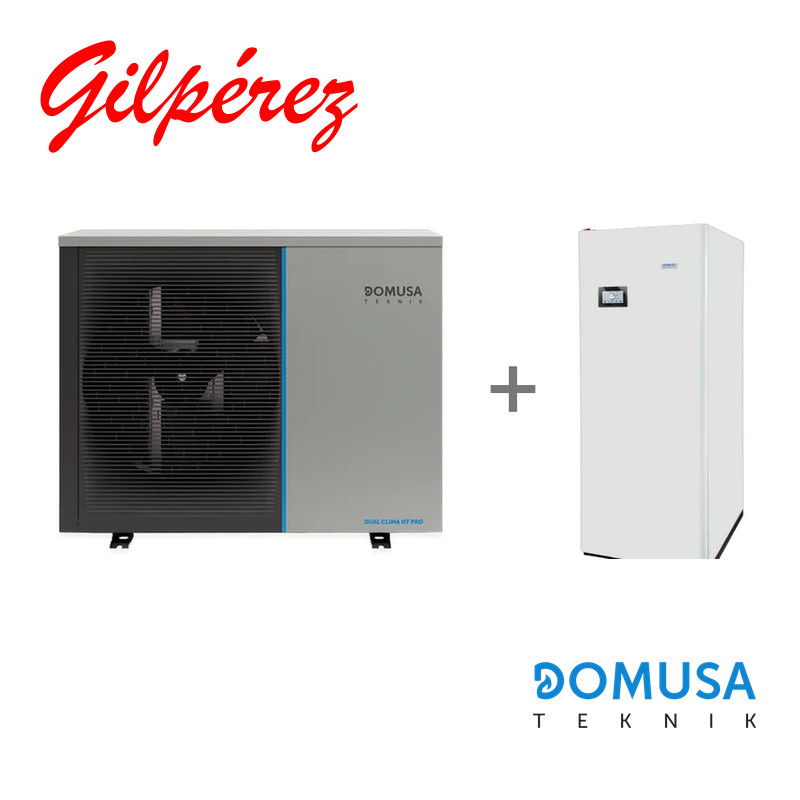 Aerotermia Domusa Alta Temperatura DUAL CLIMA 6HT PRO Monofásica + Fusion 150 L