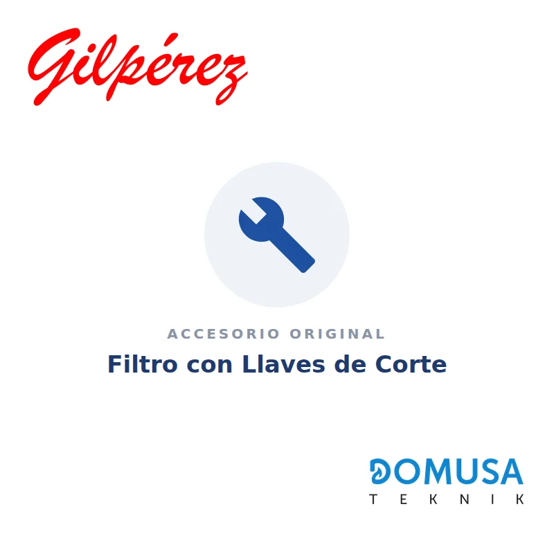 Domusa Filtro con Llaves de Corte