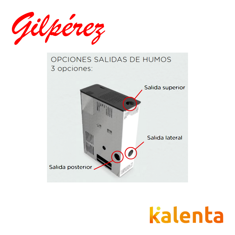 Estufa Pellets Aire Audax Slim 3,5-9,4 kW vista 2