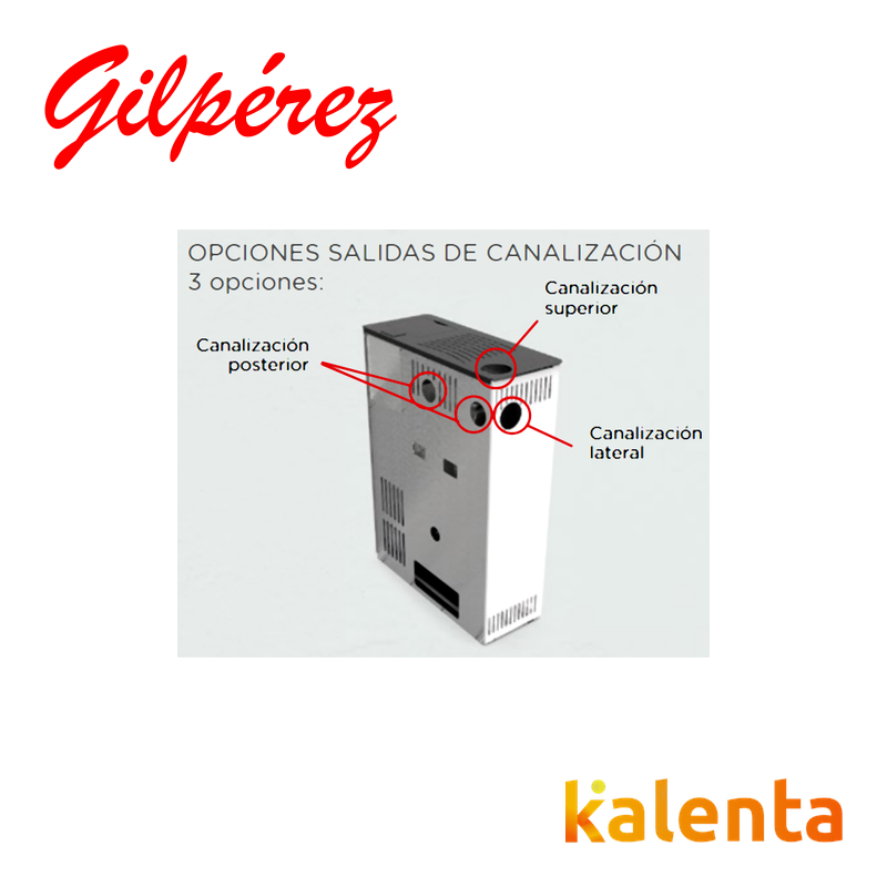 Estufa Pellets Aire Audax Slim 3,5-9,4 kW vista 3