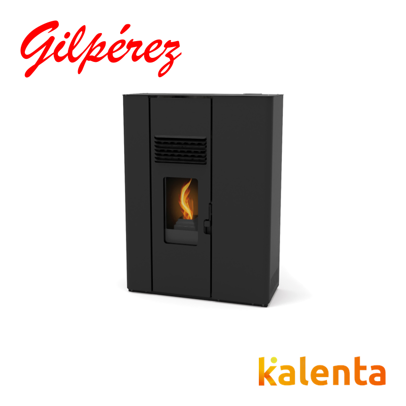 Estufa Pellets Aire Audax Slim 3,5-9,4 kW Negro vista 1