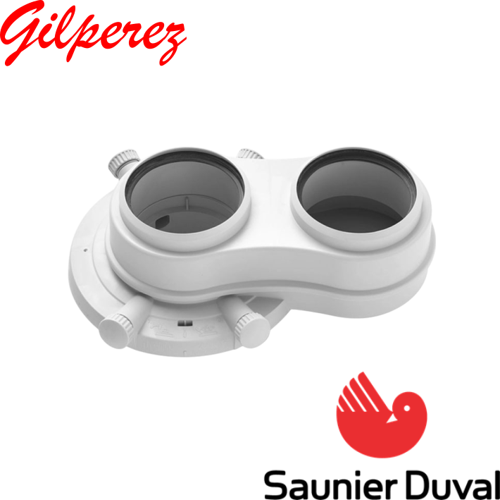 Adaptador Doble Flujo 80/80 Saunier MI vista 1