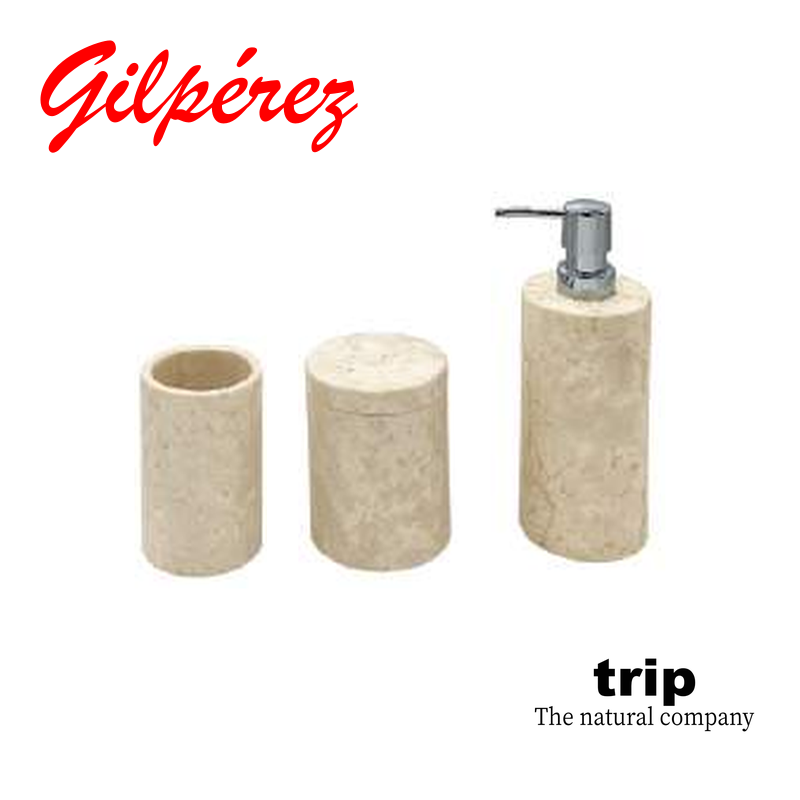 Trip Set Accesorios Baño Beige