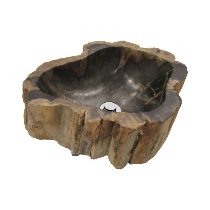 Trip Fósil Lavabo de Madera Fosilizada sobre Encimera