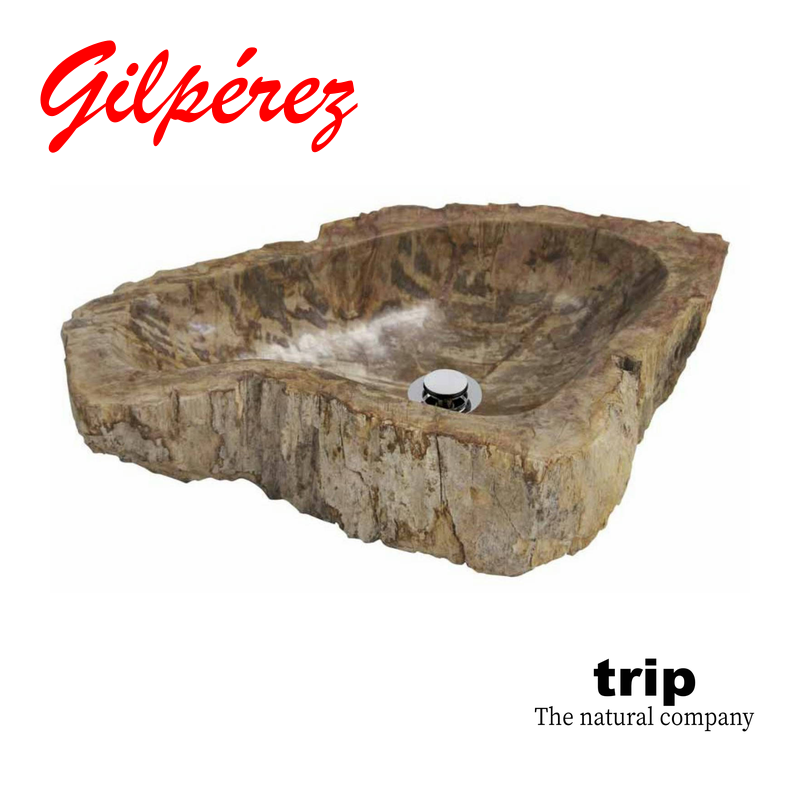 Trip Jumbo Lavabo de Madera Fosilizada sobre Encimera