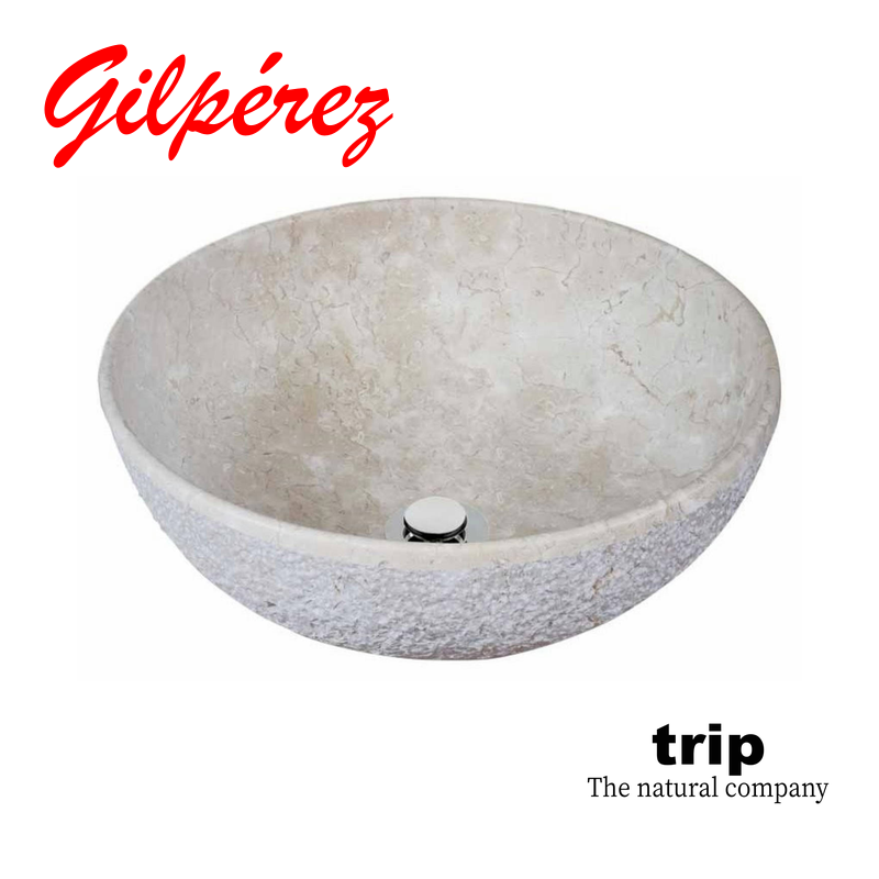 Trip Menorca Lavabo de Piedra Natural sobre Encimera