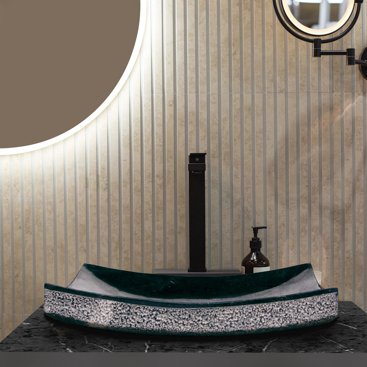 Trip Tokio Lavabo de Piedra Natural sobre Encimera vista 2