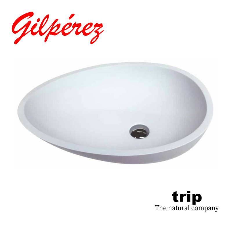 Trip Cora Lavabo de Solid Surface sobre Encimera vista 1