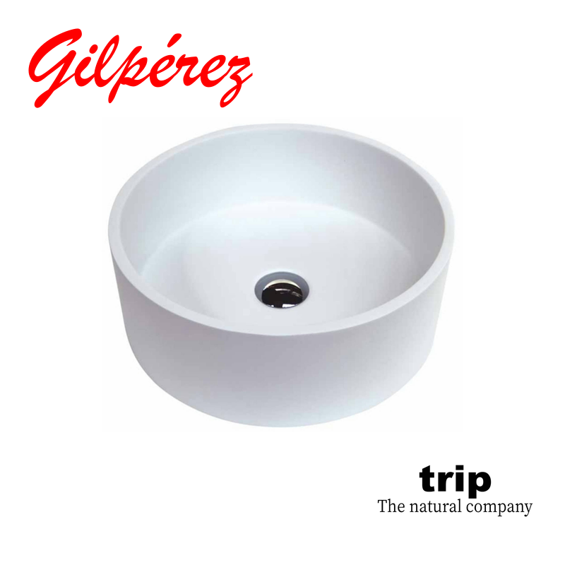 Trip Rada Lavabo de Solid Surface sobre Encimera vista 1