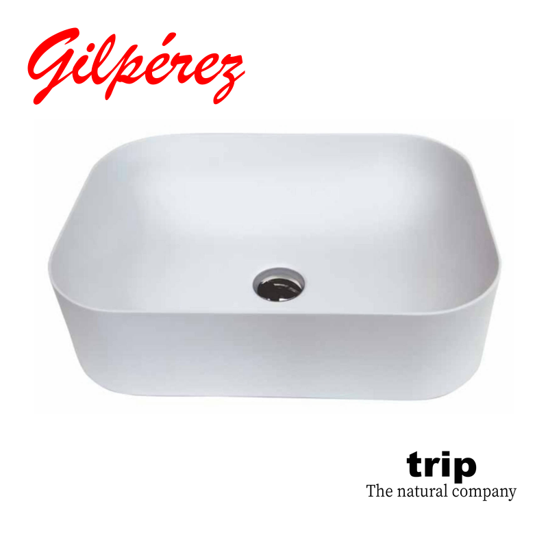 Trip Stella Lavabo de Solid Surface sobre Encimera