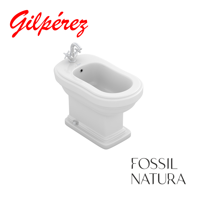 Fossil Natura Atenas Bidé a Suelo Blanco brillo vista 1