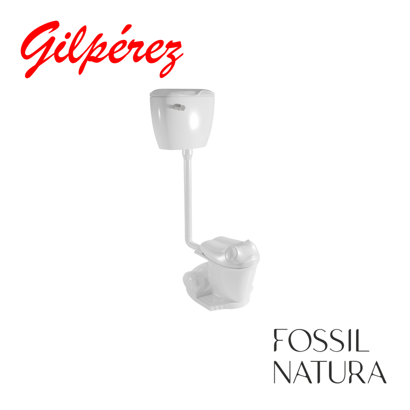 Fossil Natura Froggy Inodoro de Cisterna Alta Blanco brillo