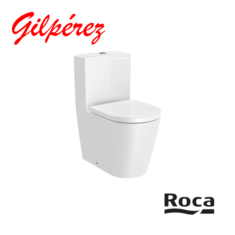 Roca Inspira Round Inodoro de Cisterna Baja Compacto Adosado a Pared vista 1