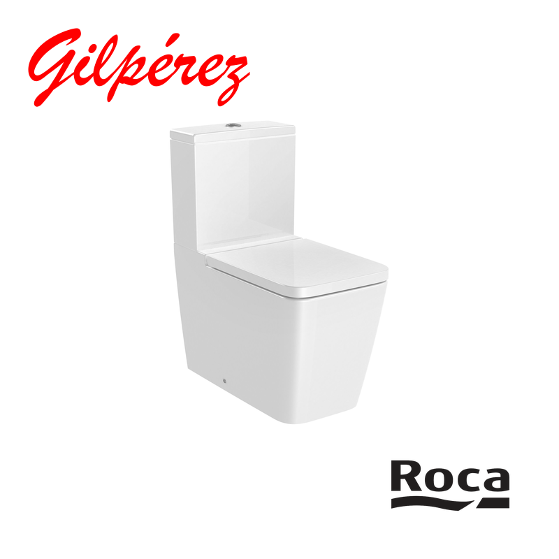 Roca Inspira Square Inodoro de Cisterna Baja Adosado a Pared