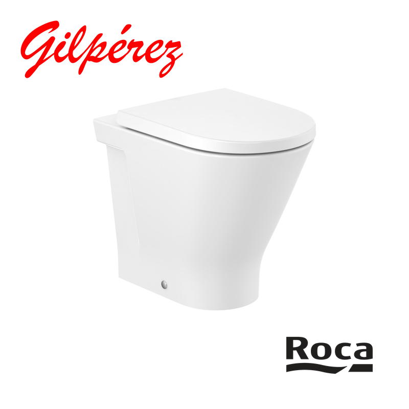 Roca The Gap Round Inodoro Altura Comfort Adosado a Pared para Cisterna Alta vista 1
