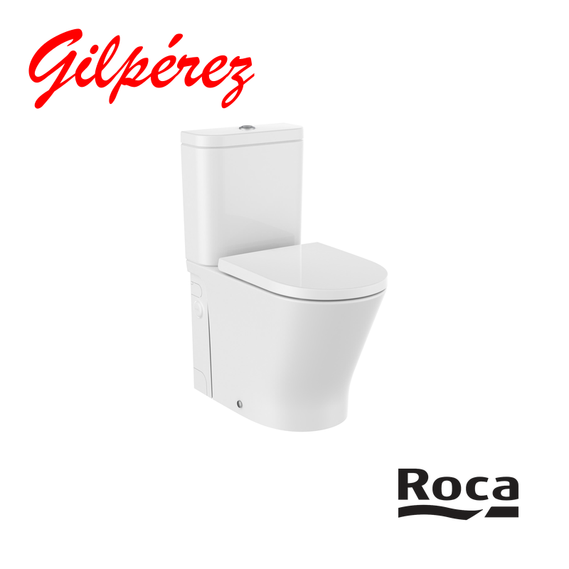 Roca The Gap Round Inodoro de Cisterna Baja con Triturador D-Trit Blanco