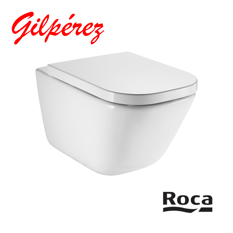 Roca The Gap Square Inodoro Suspendido Rimless con Fijaciones Ocultas